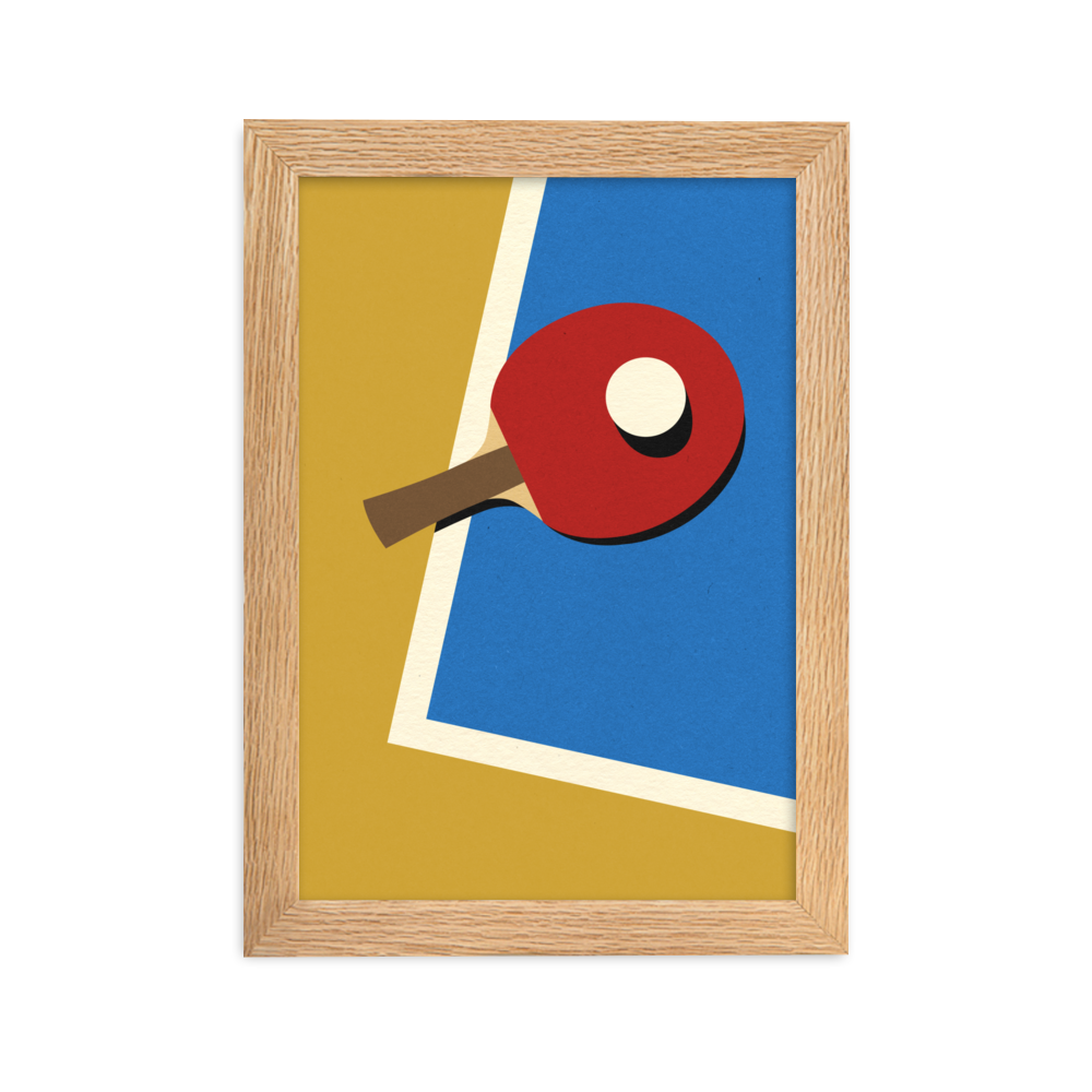 Framed Fine Art Print – Table Tennis Team Red