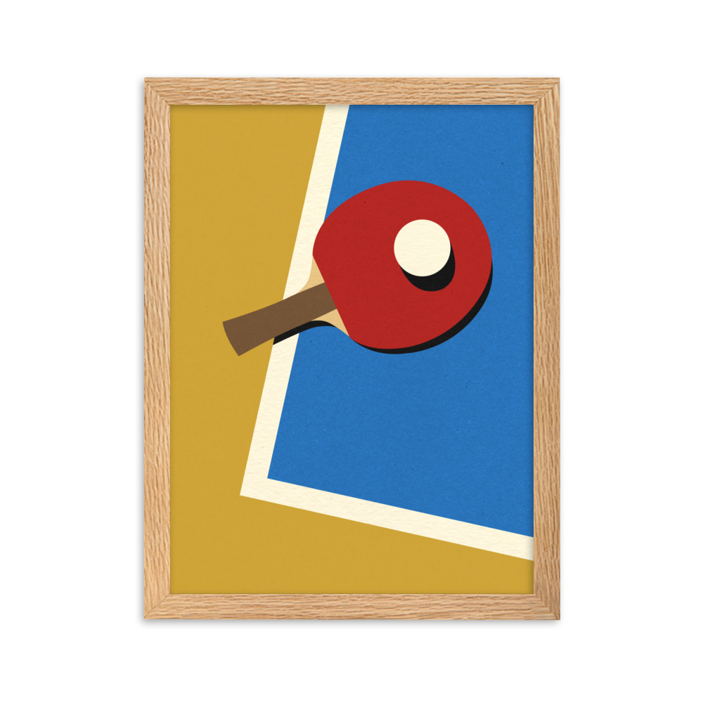 Framed Fine Art Print – Table Tennis Team Red