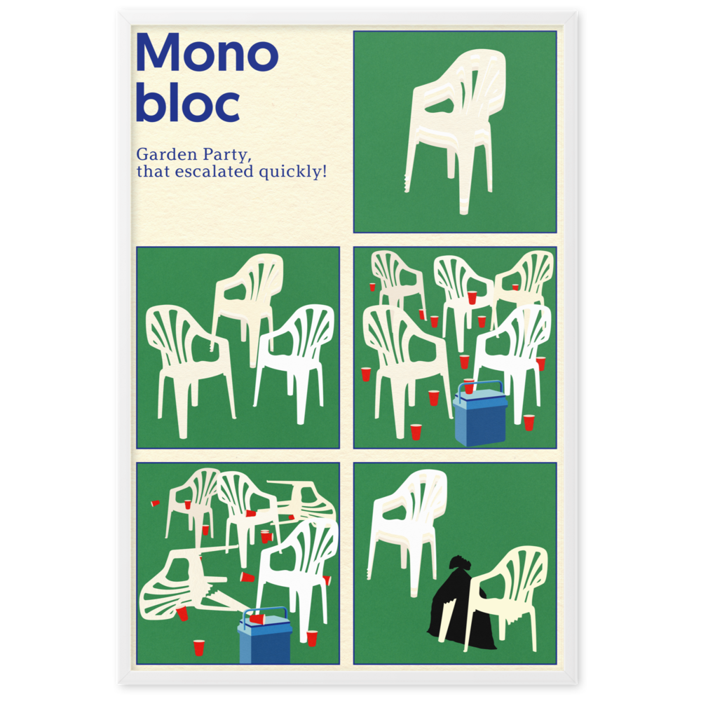 Framed Fine Art Print – Monobloc Garden Party