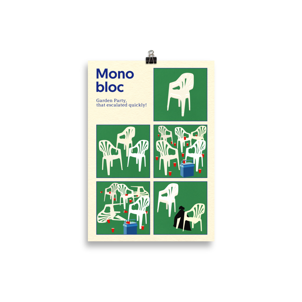 Poster Art Print Illustration – Monobloc Garden Party