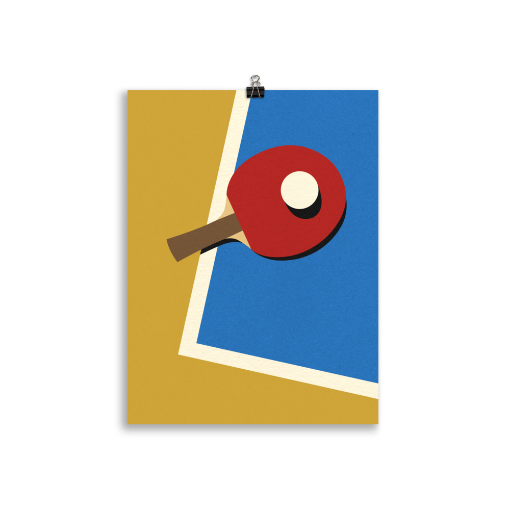 Fine Art Print – Table Tennis Team Red