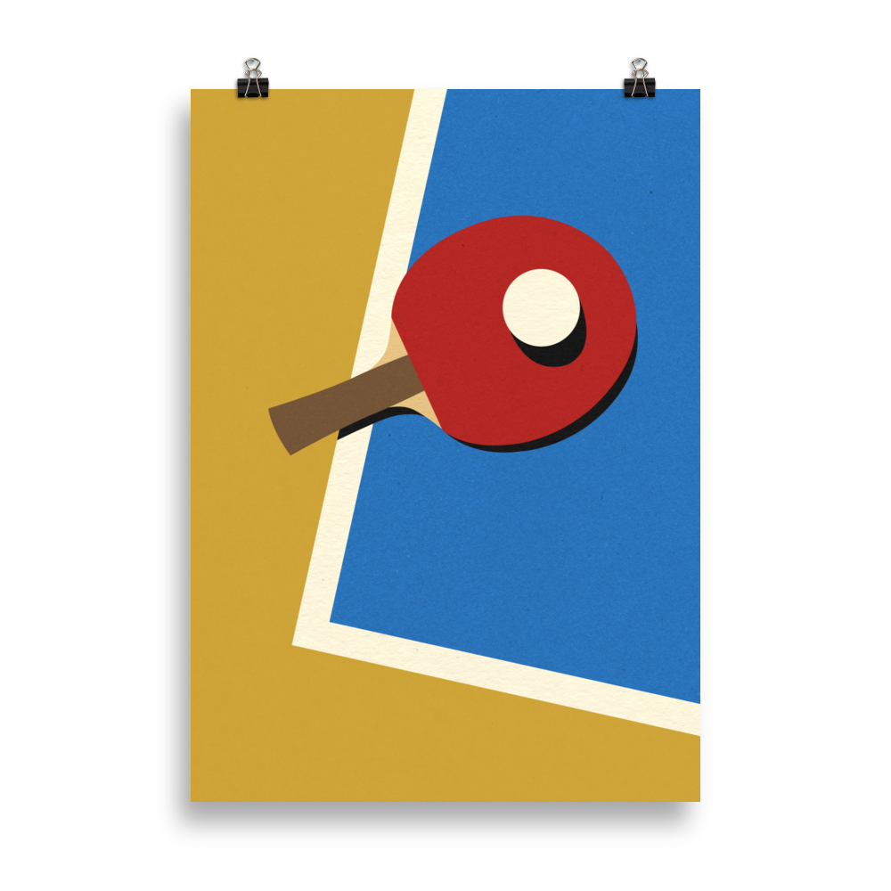 Fine Art Print – Table Tennis Team Red