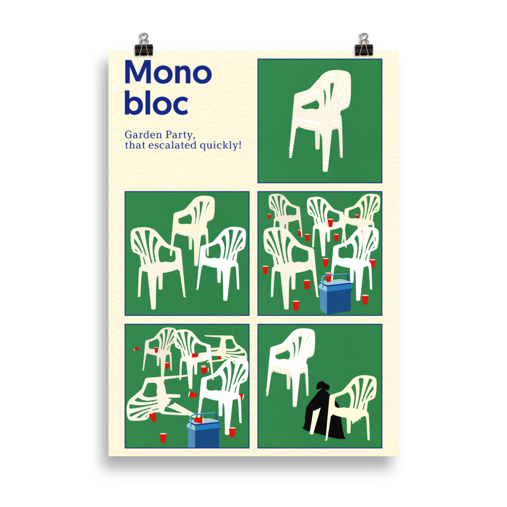 Poster Art Print Illustration – Monobloc Garden Party