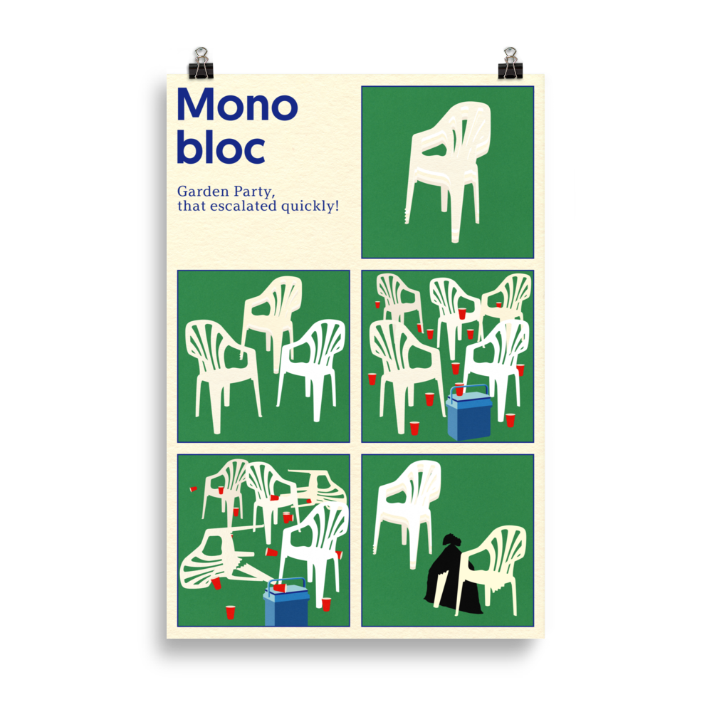 Poster Art Print Illustration – Monobloc Garden Party