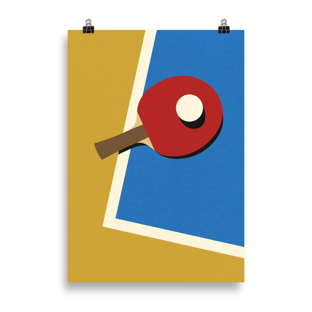 Fine Art Print – Table Tennis Team Red