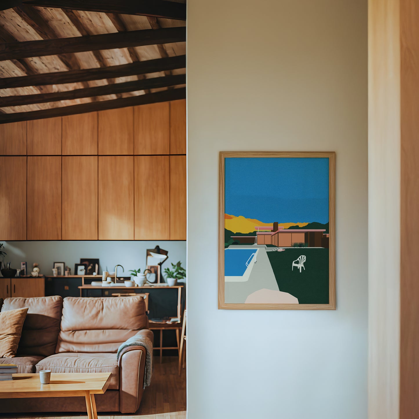 Framed Fine Art Print – Kaufmann Desert House Poolside