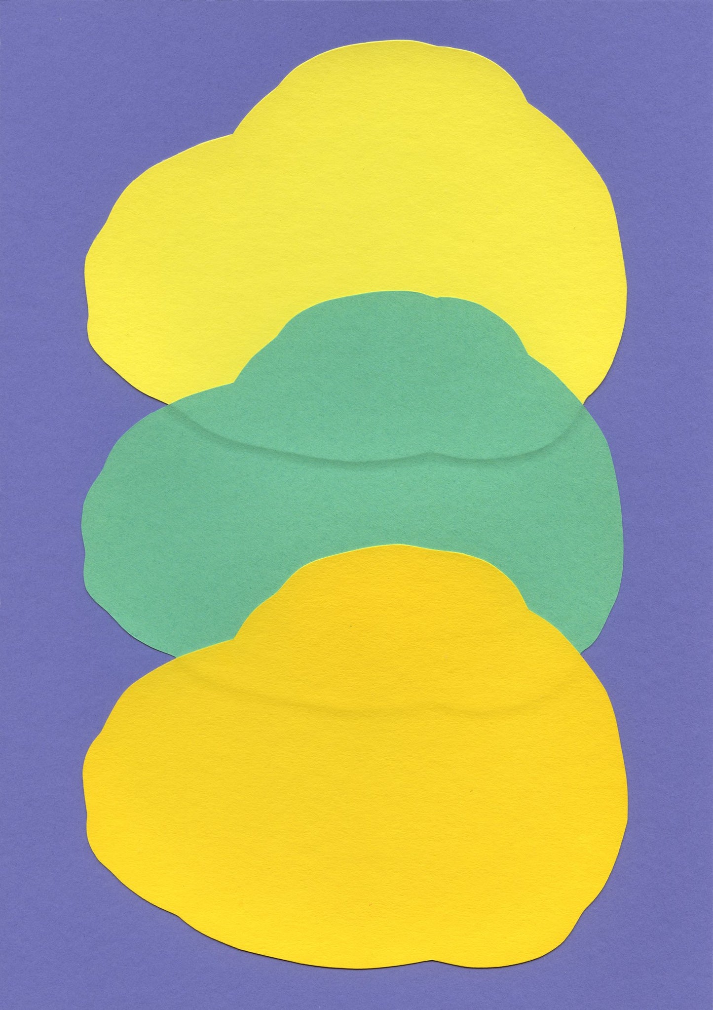 Lemon, Turqouise And Yellow On Purple