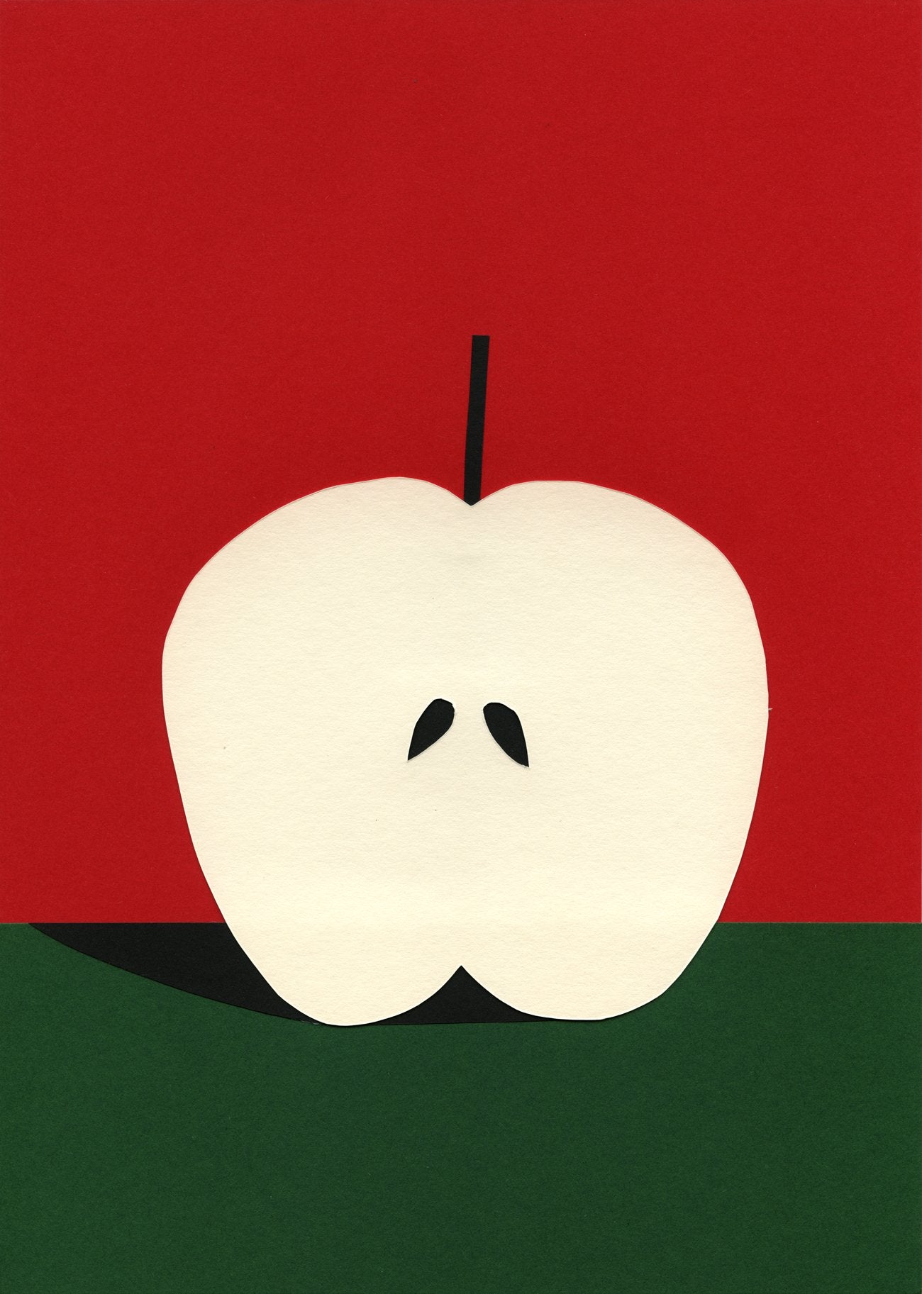 Half Red Apple
