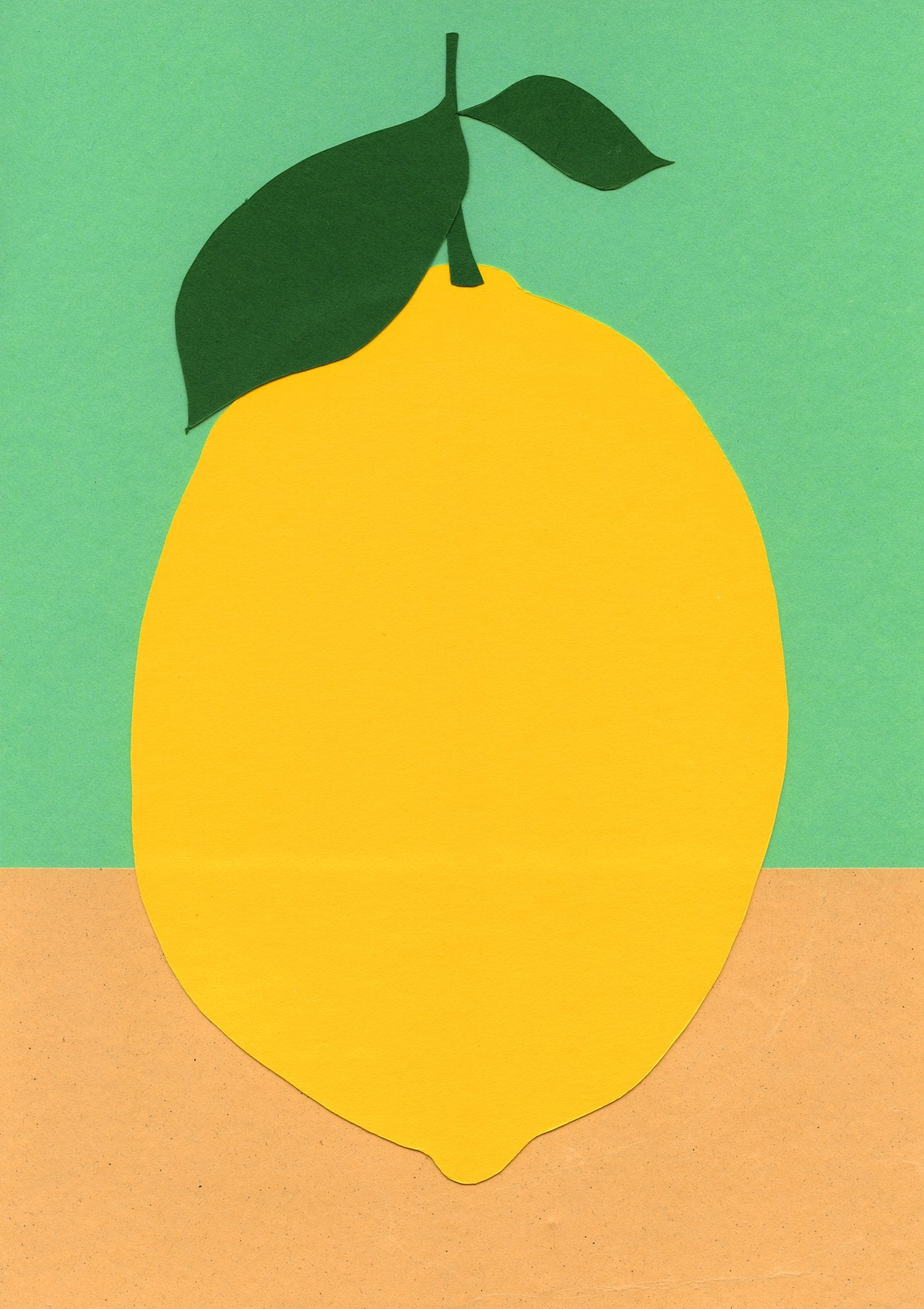 Lemon With Two Leaves