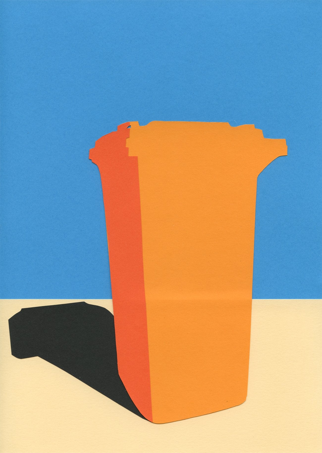 Orange Garbage Bin