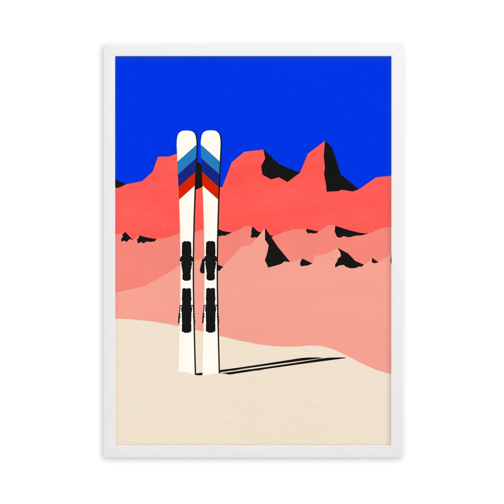 Framed Fine Art Print – Ski Alpine