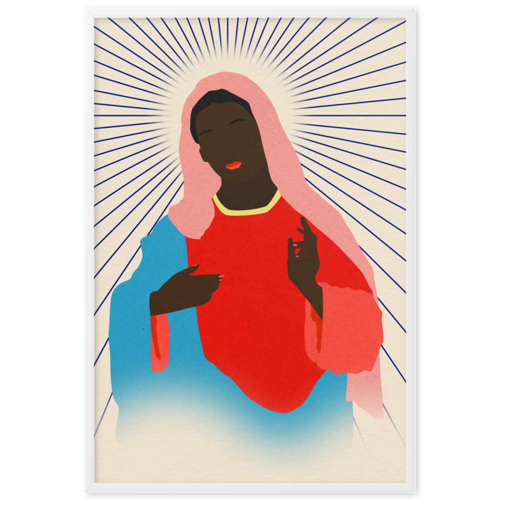 Framed Poster Art Print Illustration – Madonna