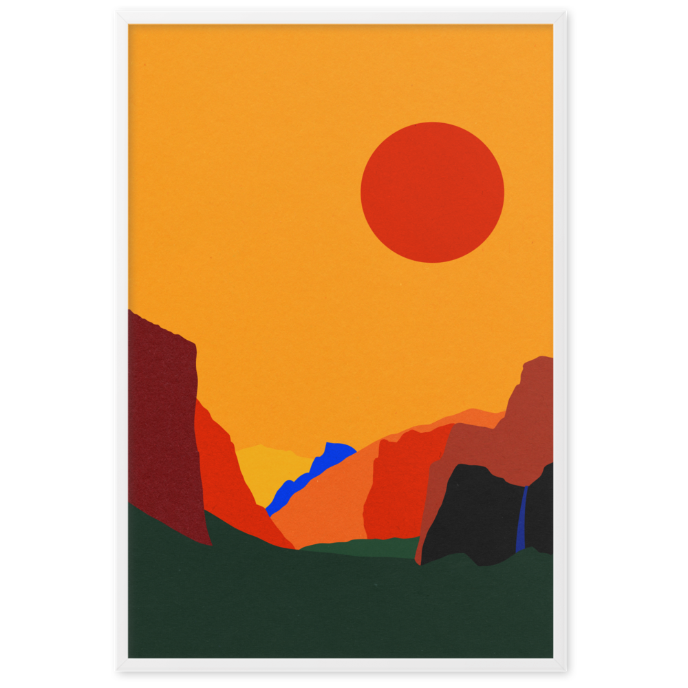 Framed Poster Art Print Illustration – Yosemite Valley 23