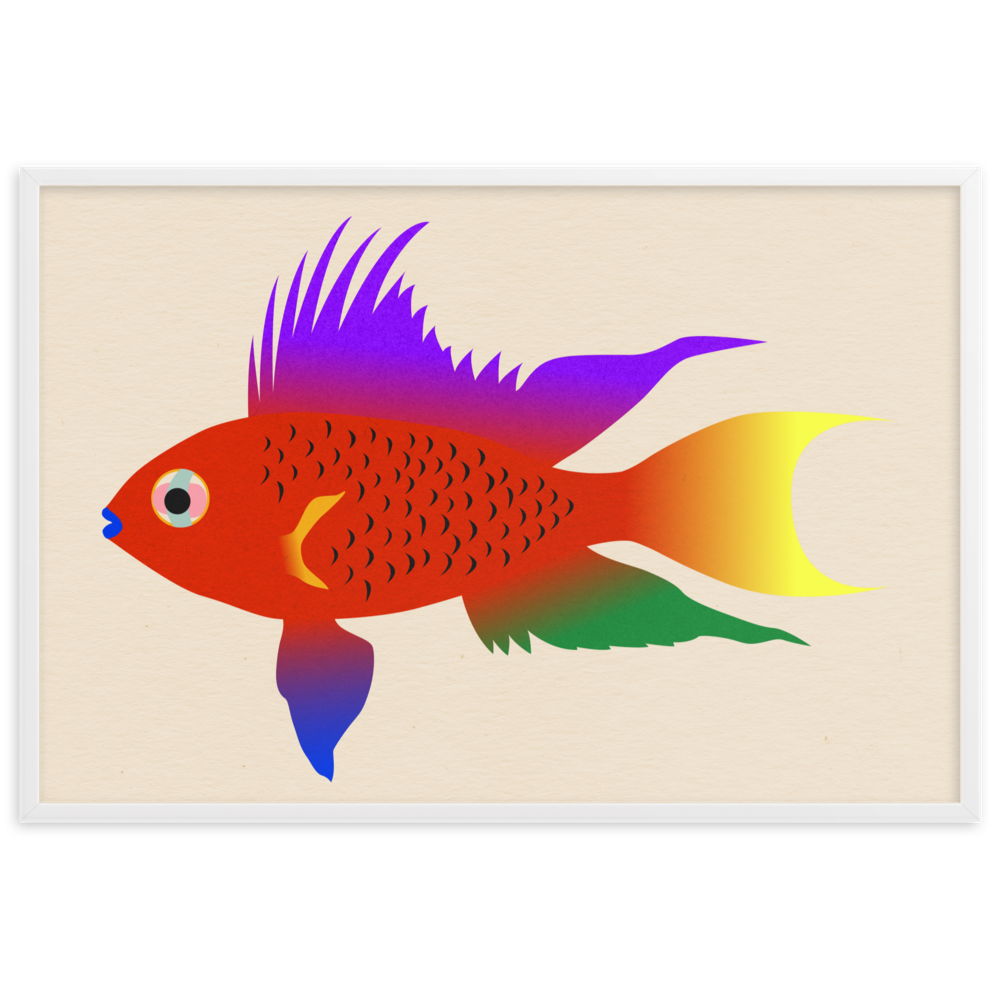 Framed Fine Art Print – Buntbarsch
