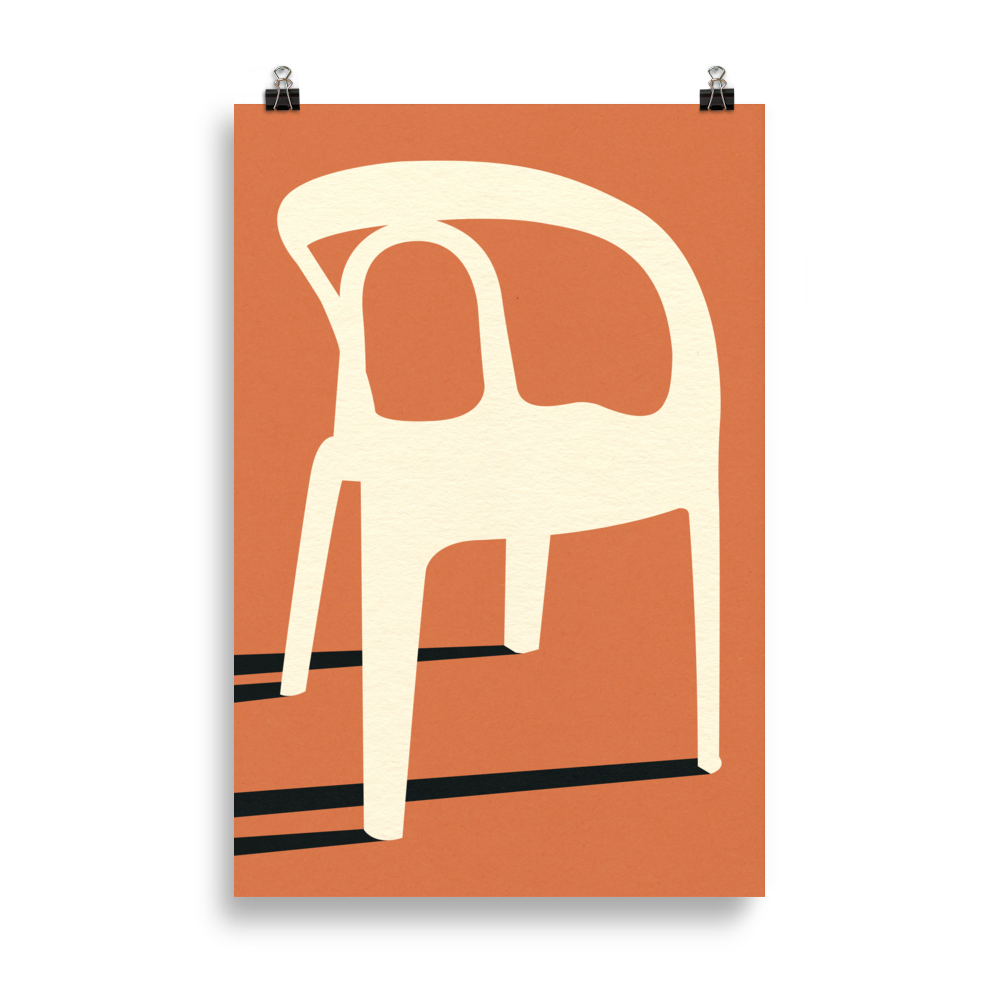 Poster Art Print Illustration – Monobloc Plastic Chair V