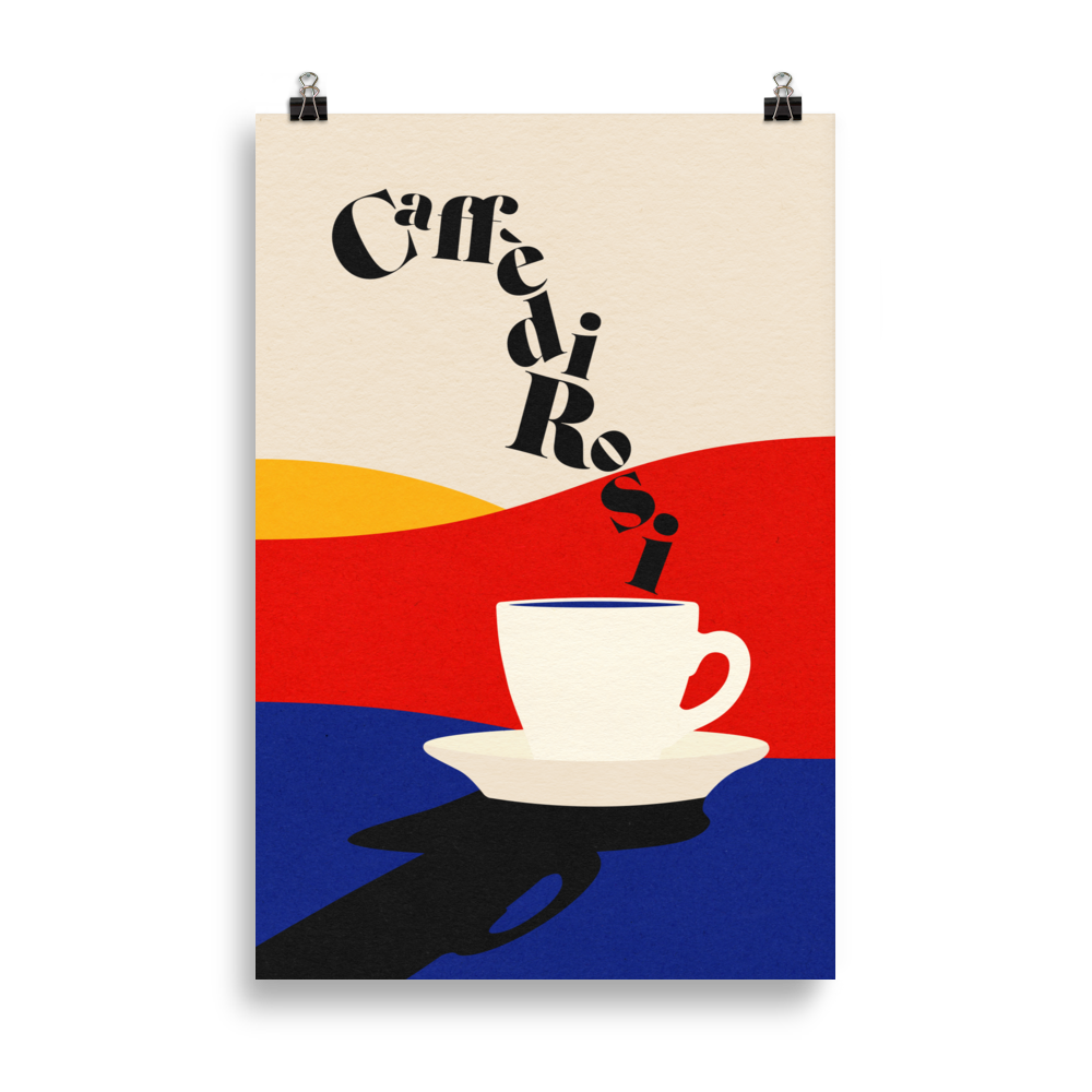Poster Art Print Illustration – Caffè di Rosi