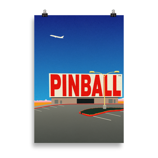 Poster Art Print Illustration – Las Vegas PINBALL