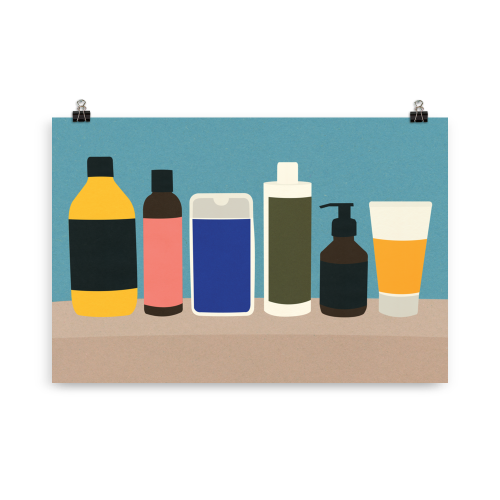 Poster Art Print Illustration – Plastic Bottles