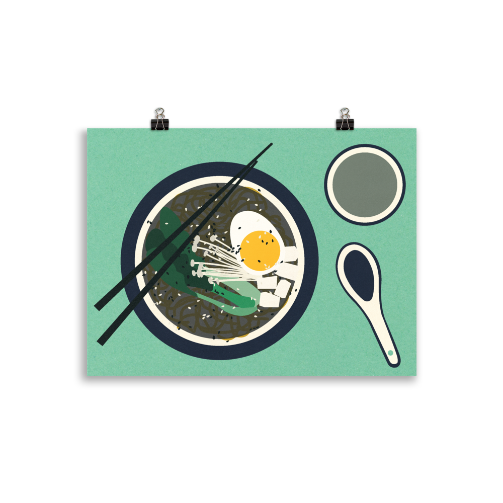Poster Art Print Illustration – Breakfast At Mr. Chan