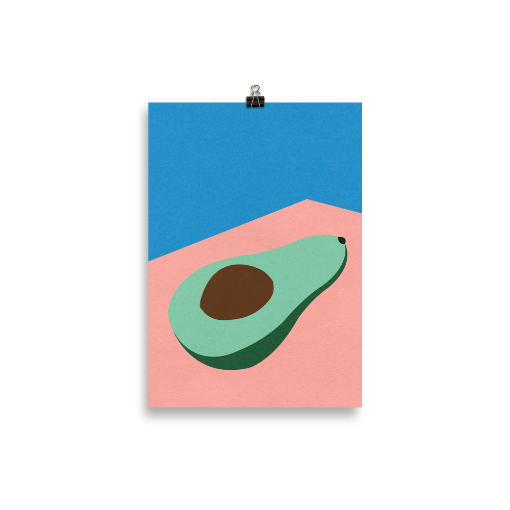Poster Art Print Illustration – Avocado On The Table