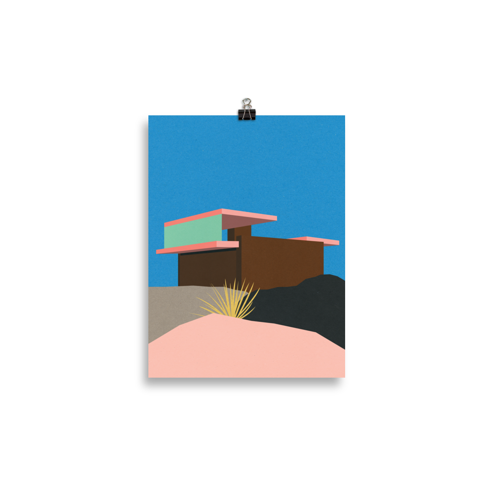 Poster Art Print Illustration – Kaufmann Desert House Palm Springs