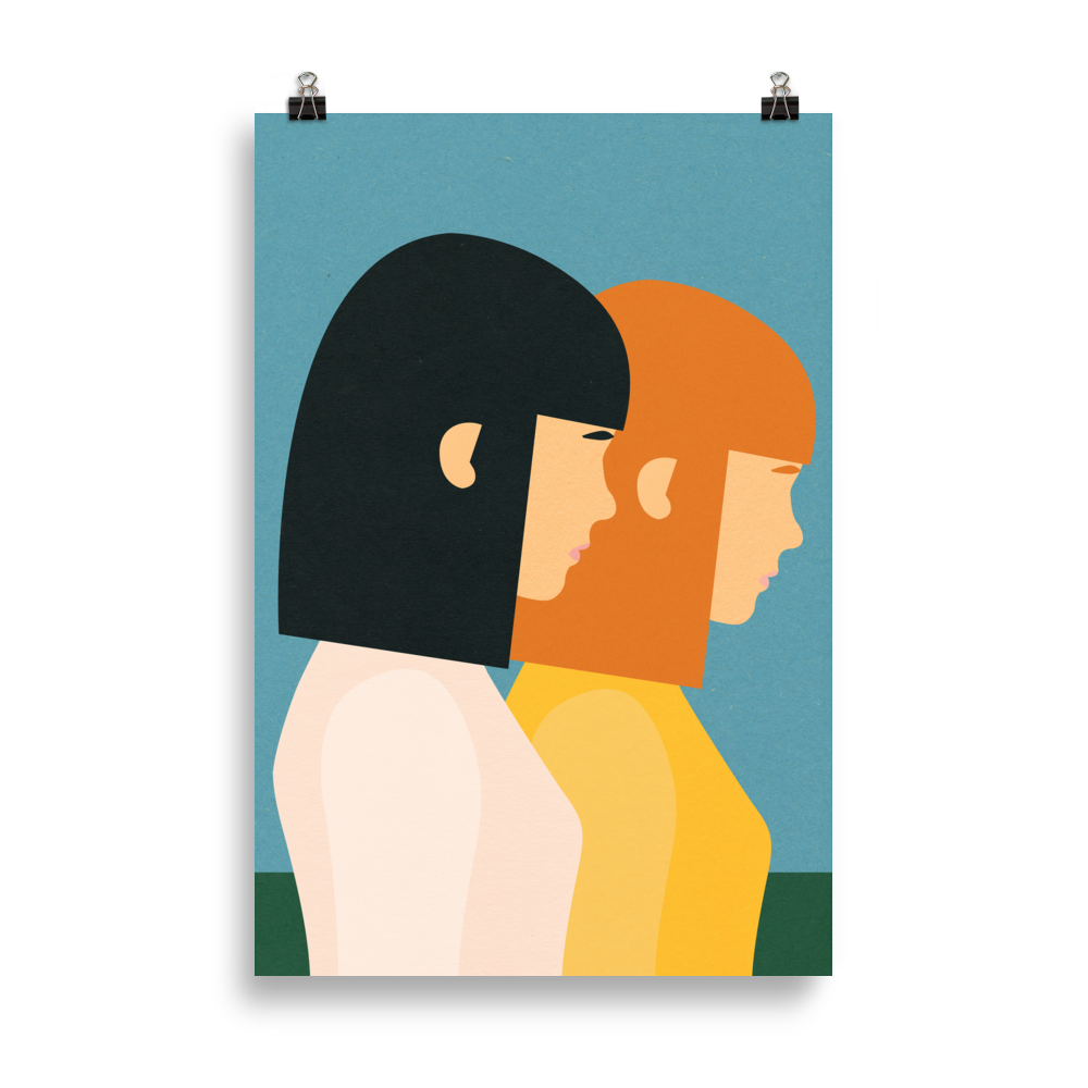 Poster Art Print Illustration – Two Sisters