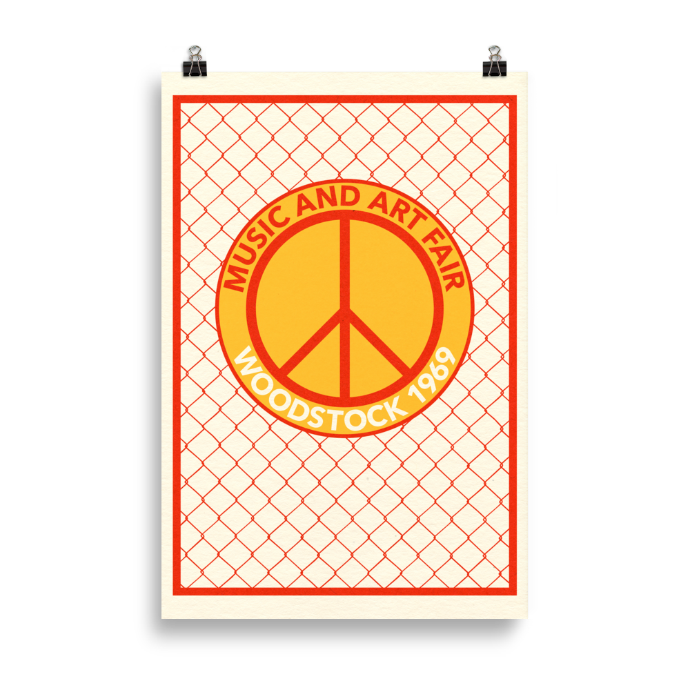 Poster Art Print Illustration – WOODSTOCK MUSIC AND ART FAIR 1969