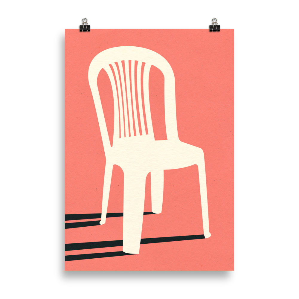 Poster Art Print Illustration – Monobloc Plastic Chair I