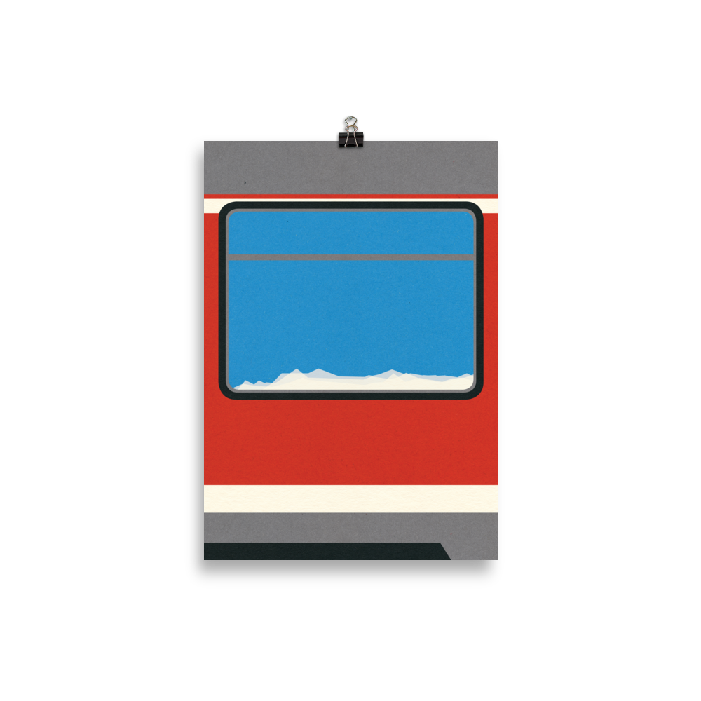 Poster Art Print Illustration – Red Train