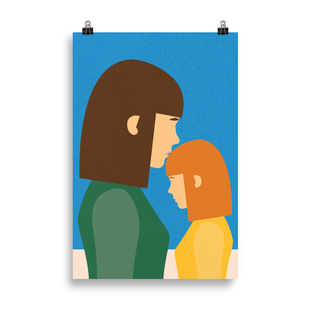 Poster Art Print Illustration – Mum And Daughter II