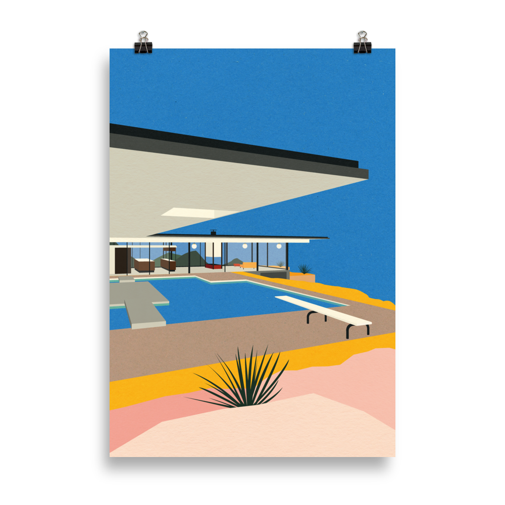 Poster Art Print Illustration – LA Stahl House