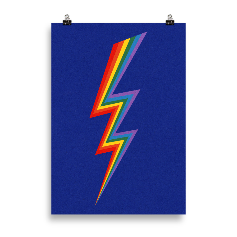 Poster Art Print Illustration – Lightning Rainbow