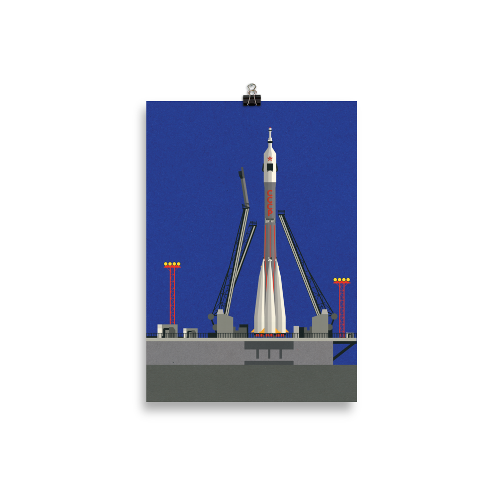 Poster Art Print Illustration – Sojus-U 31 Baikonur