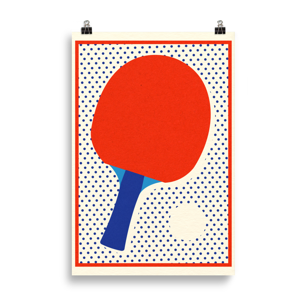 Poster Art Print Illustration – Ping Pong Dots