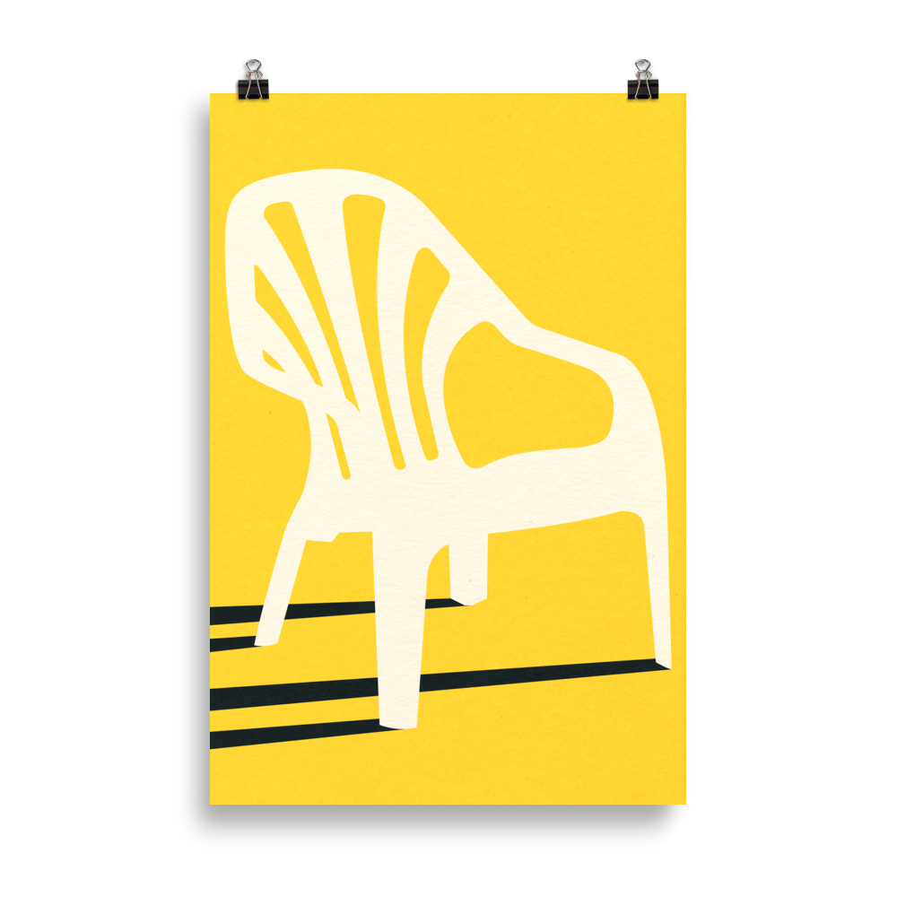 Poster Art Print Illustration – Monobloc Plastic Chair VI