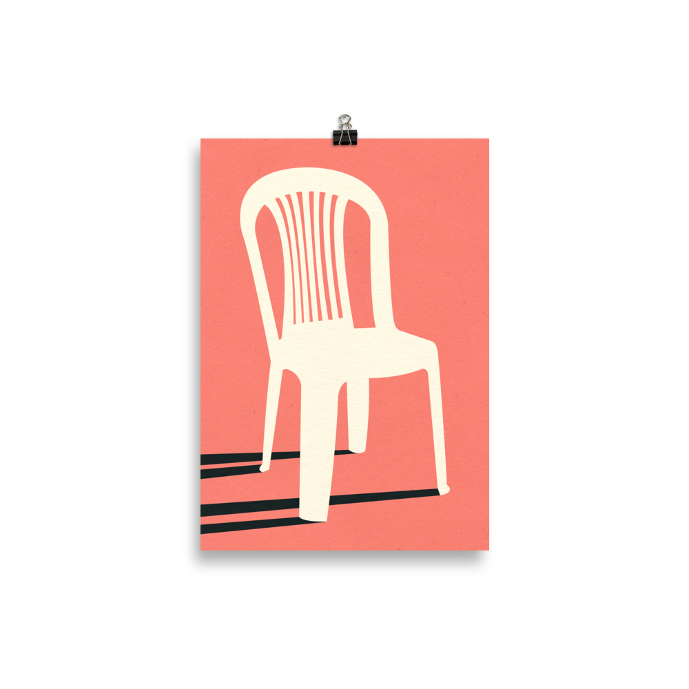 Poster Art Print Illustration – Monobloc Plastic Chair I