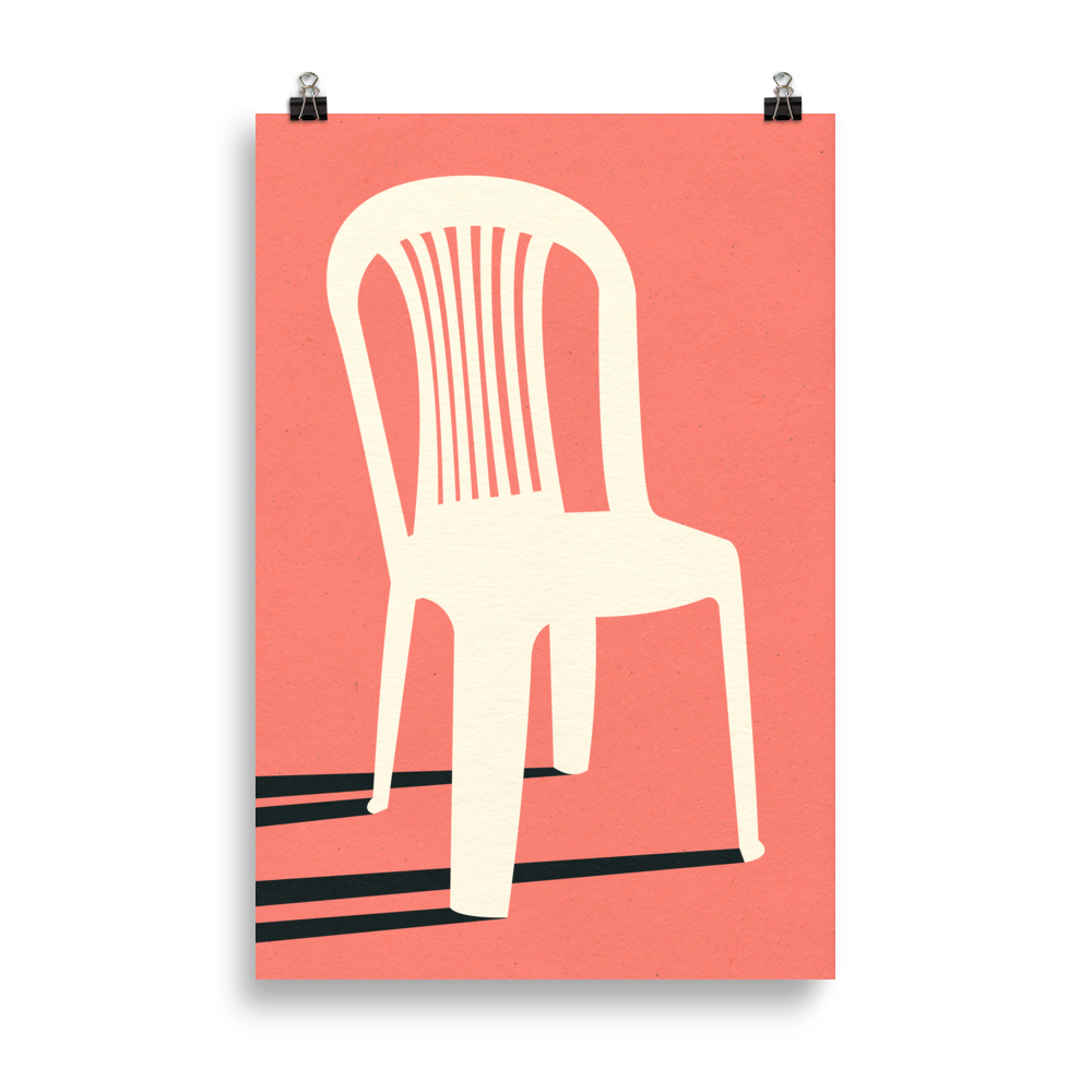 Poster Art Print Illustration – Monobloc Plastic Chair I