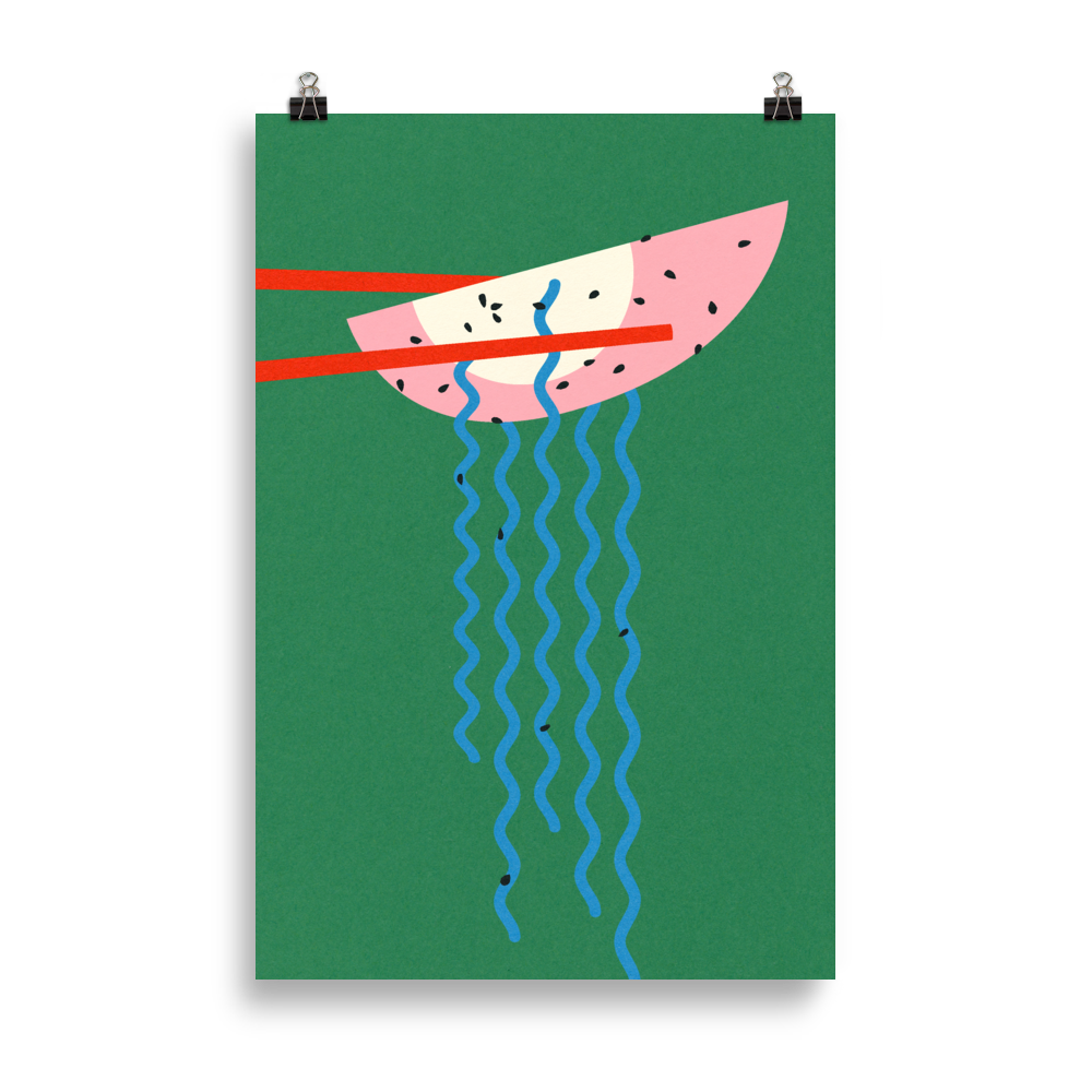 Poster Art Print Illustration – Hollywood Ramen