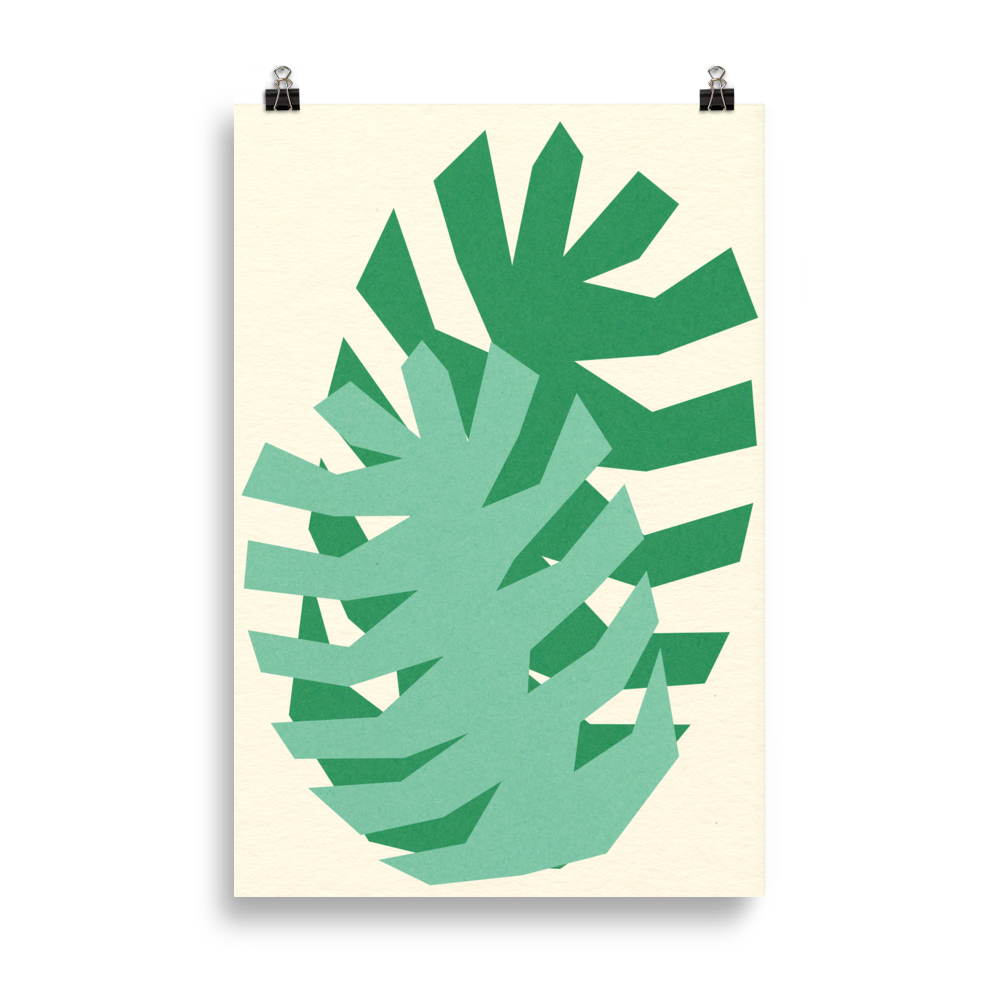 Poster Art Print Illustration – Two Leafs