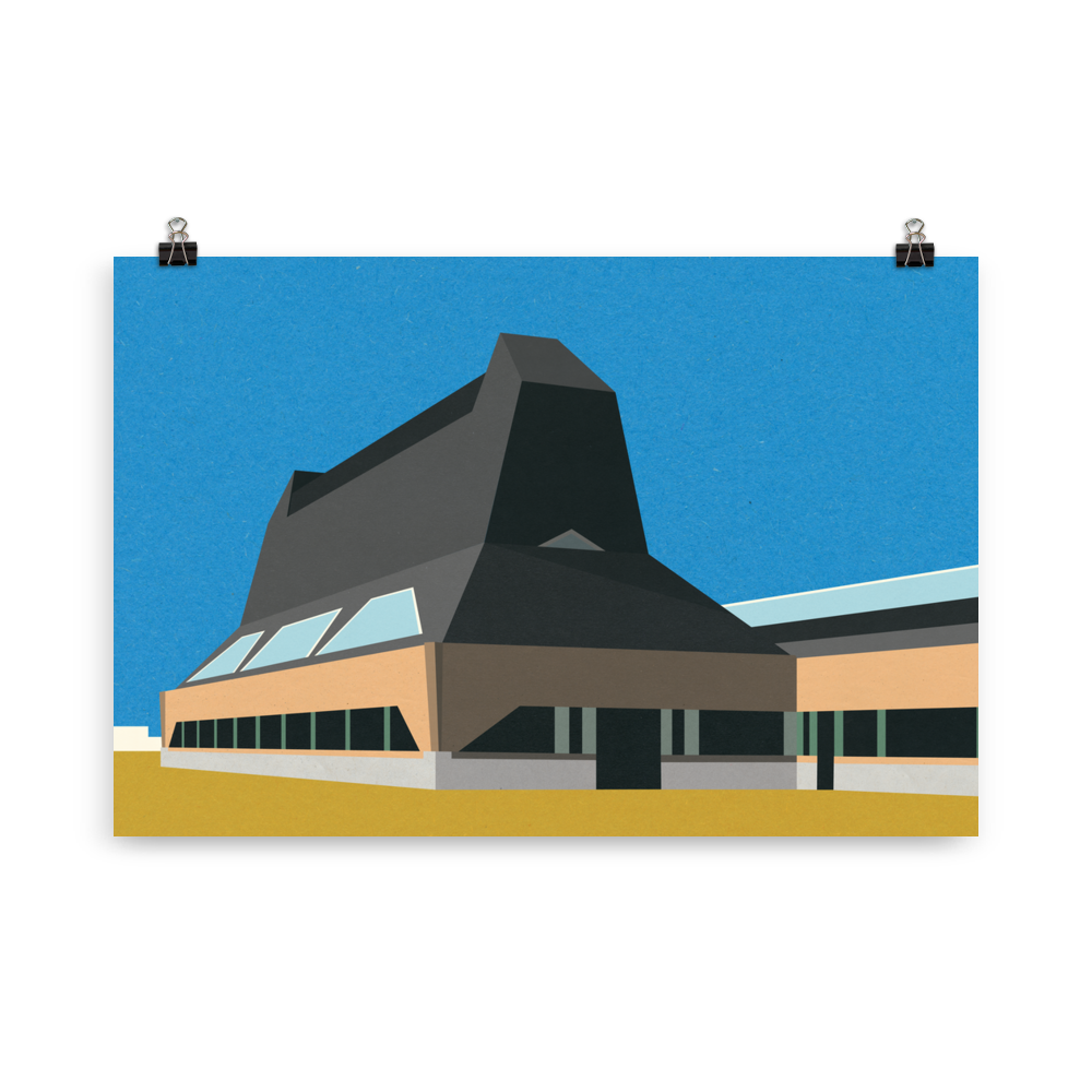 Poster Art Print Illustration – Erich Mendelsohn Hat Factory Friedrich Steinberg, Herrmann & Co.