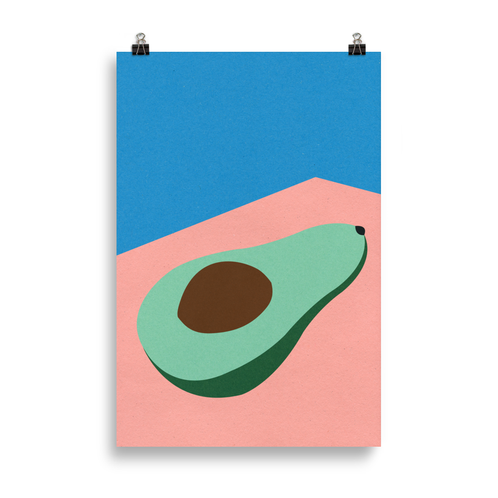 Poster Art Print Illustration – Avocado On The Table