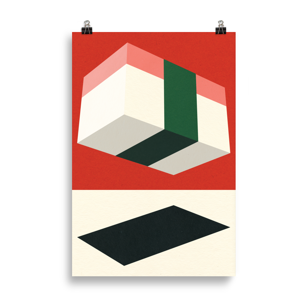 Poster Art Print Illustration – Flying Nigiri