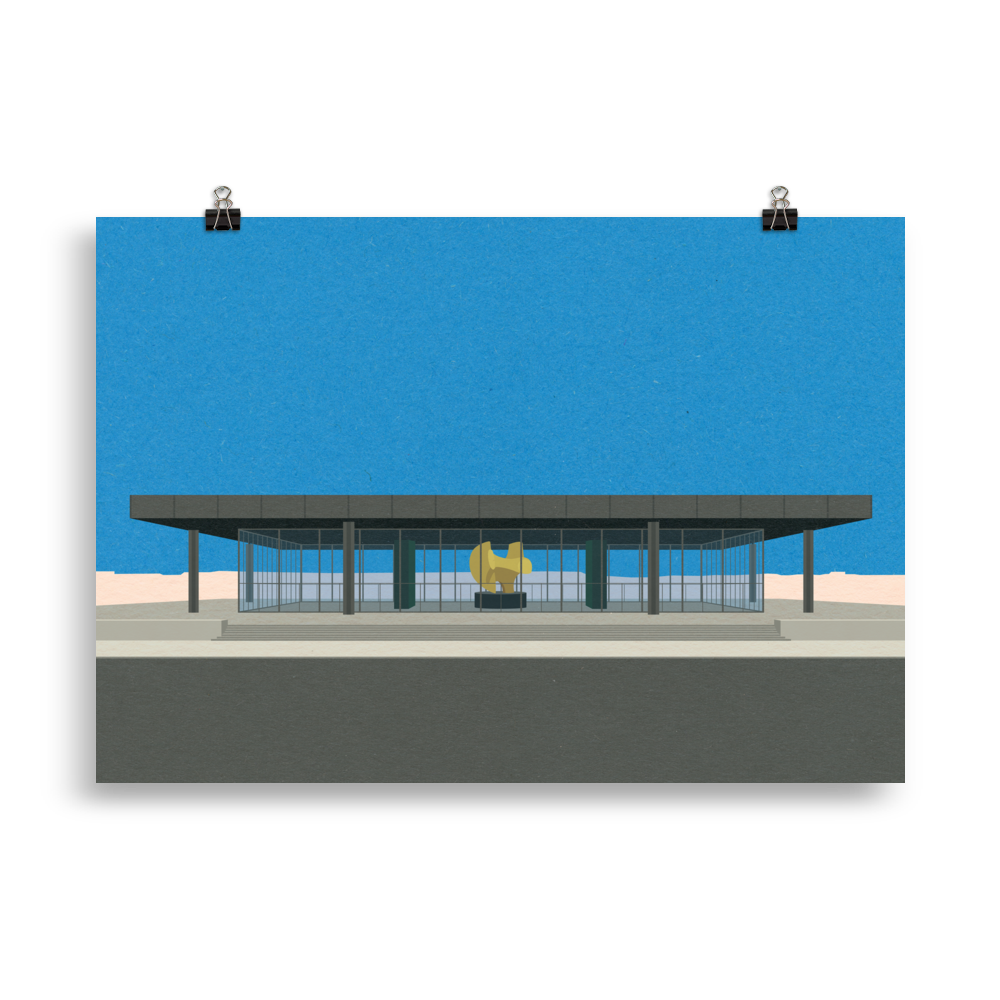 Poster Art Print Illustration – Neue Nationalgalerie