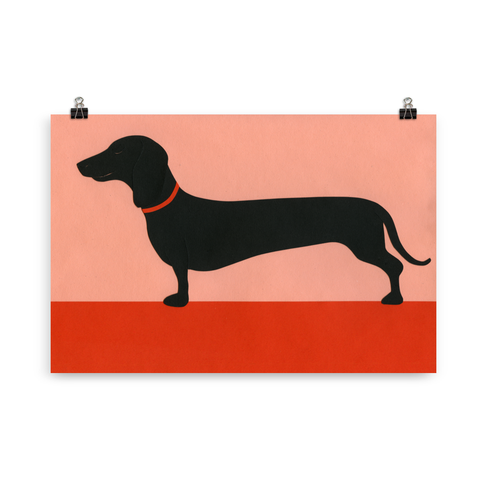 Poster Art Print Illustration – Dachshund Rosi