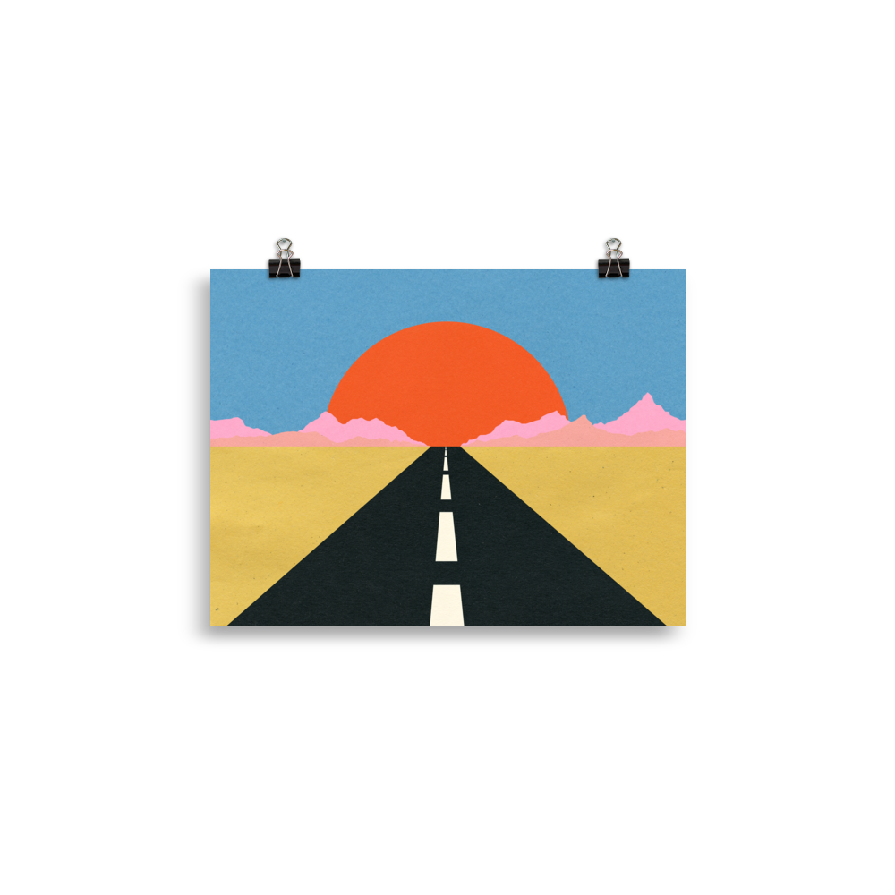 Poster Art Print Illustration – Road To Sun