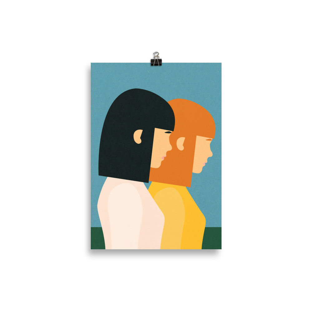 Poster Art Print Illustration – Two Sisters