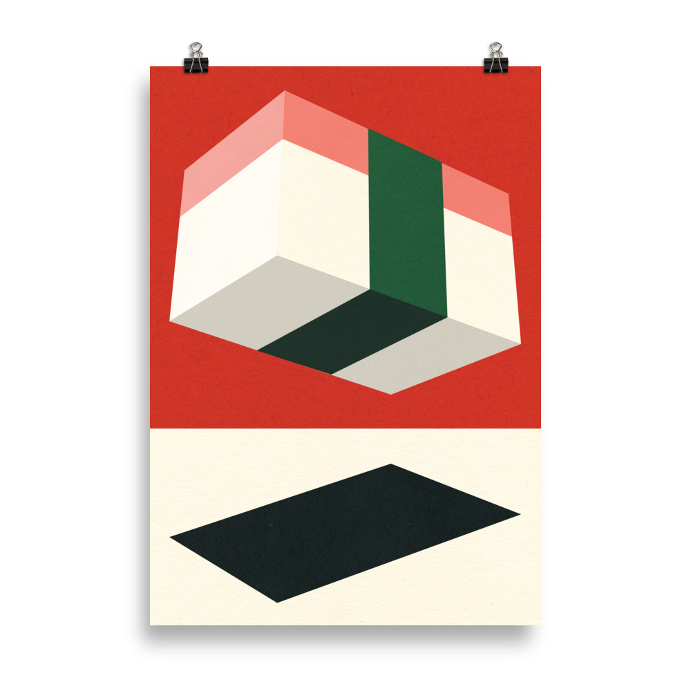 Poster Art Print Illustration – Flying Nigiri