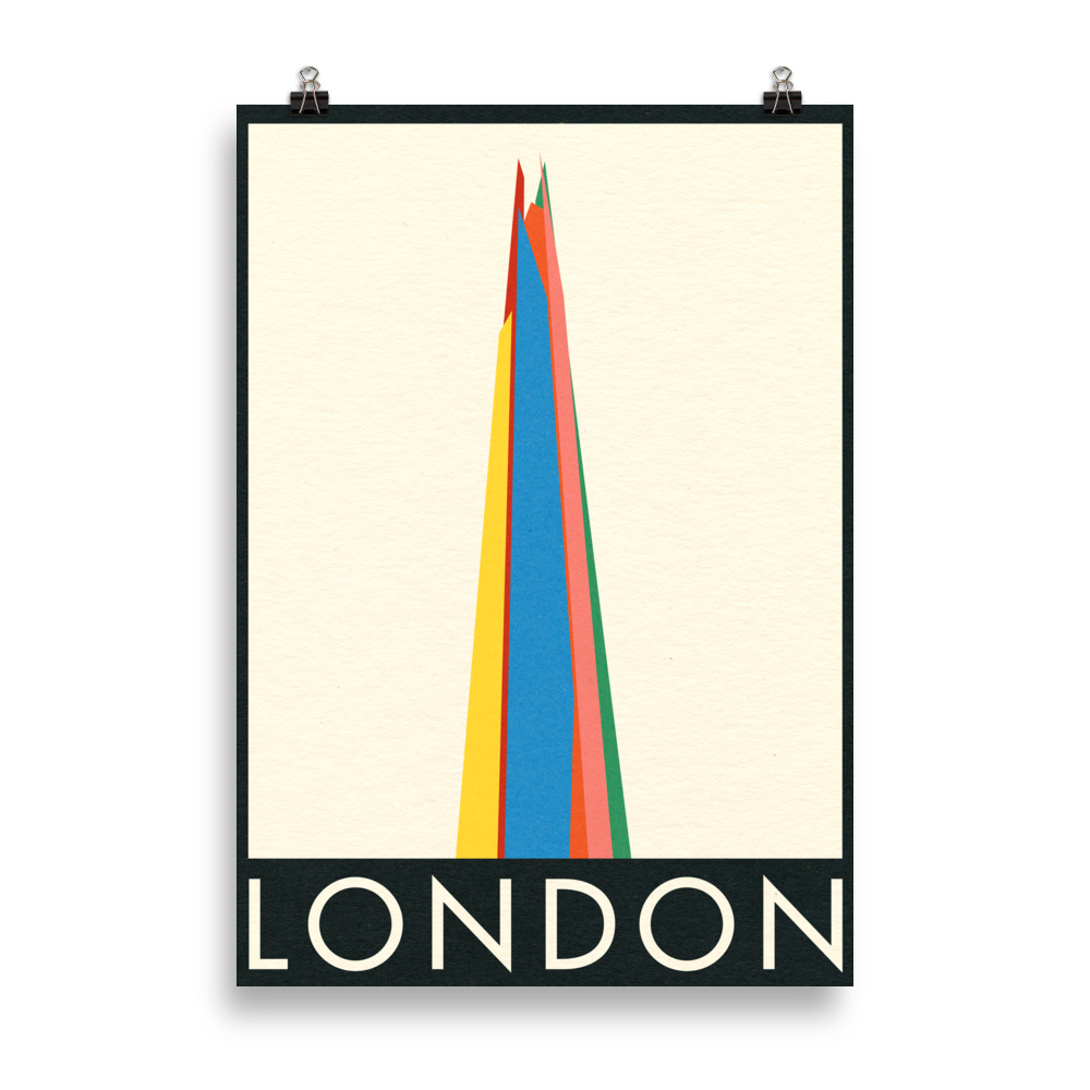 Poster Art Print Illustration – London The Shard