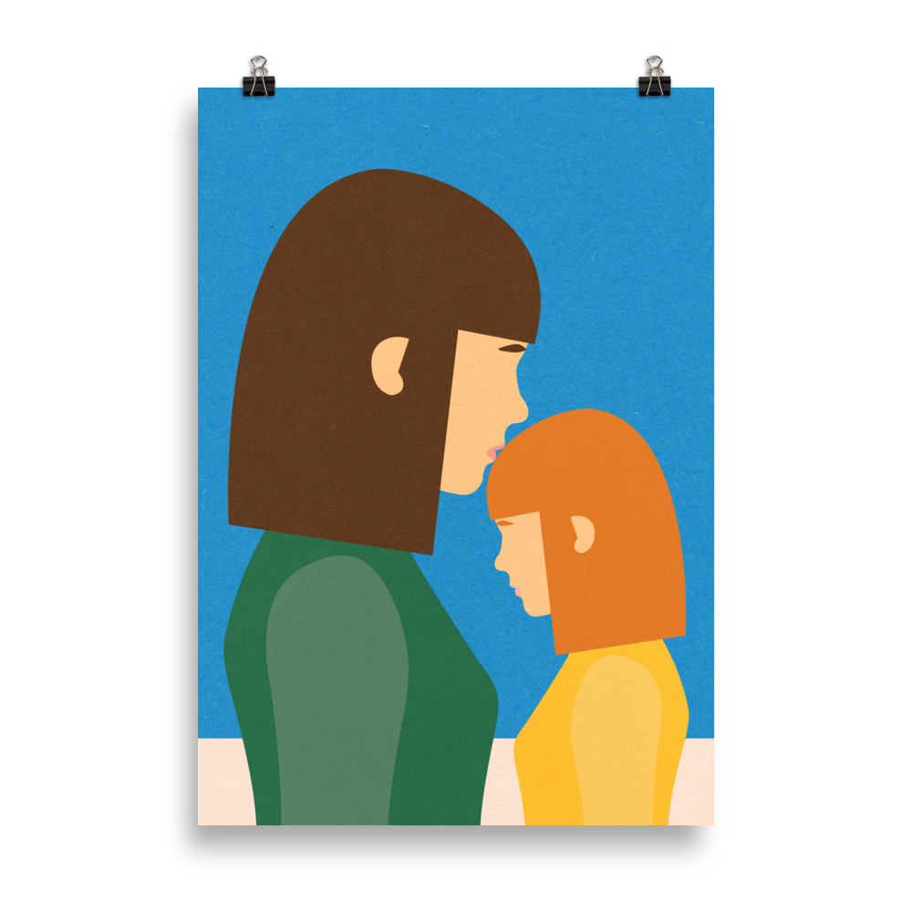 Poster Art Print Illustration – Mum And Daughter II