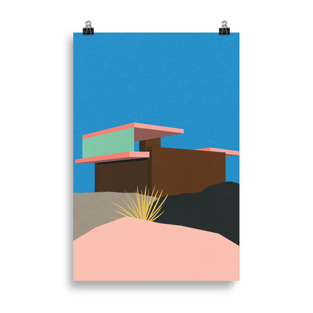 Poster Art Print Illustration – Kaufmann Desert House Palm Springs